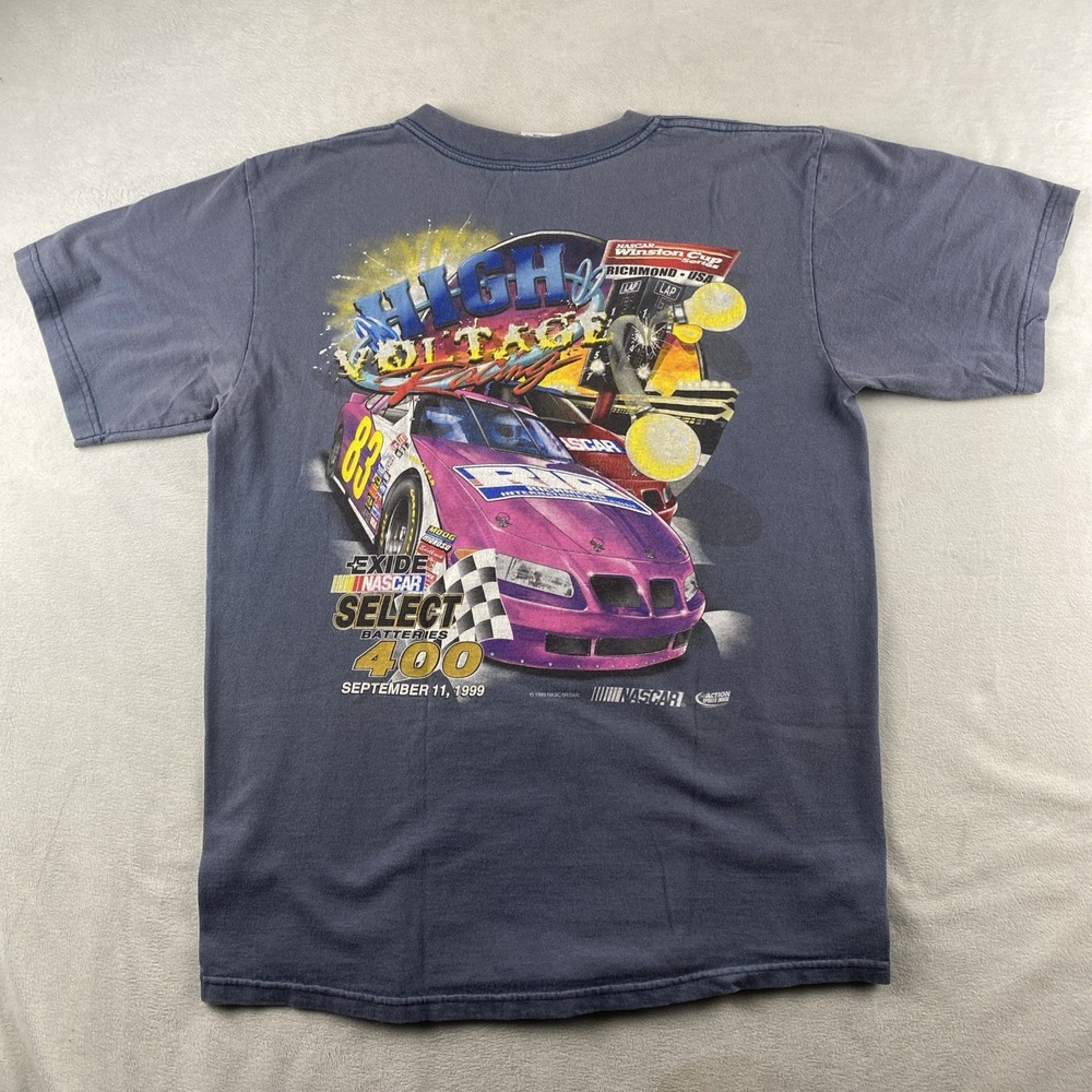 VTG Nascar Richmond Winston Cup Series Gray T-Shirt Adult M Y2K 1999 USA‎ READ